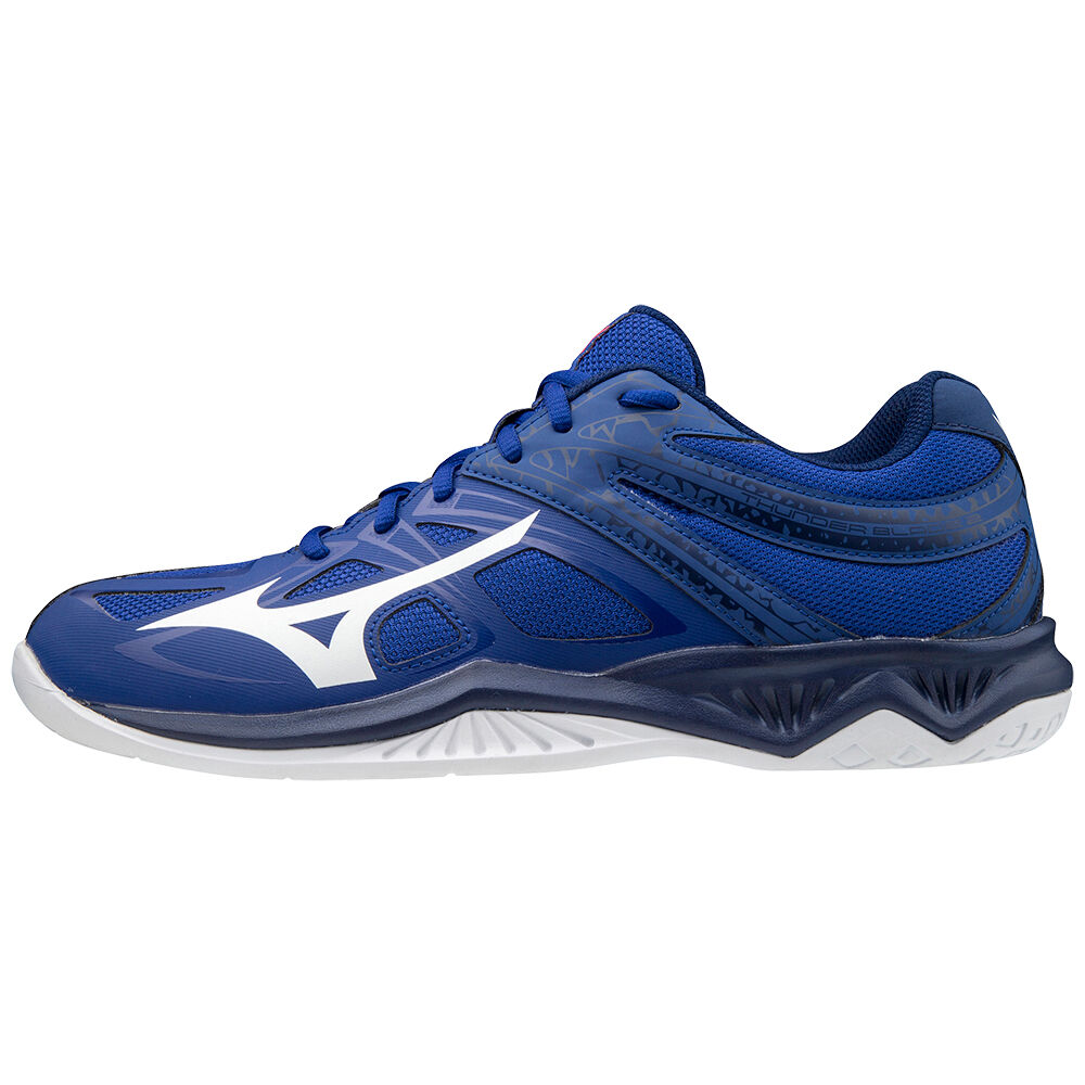 Zapatillas Voleibol Mizuno Thunder Blade 2 Hombre Azules/Blancas/Rosas España LHIX-52164